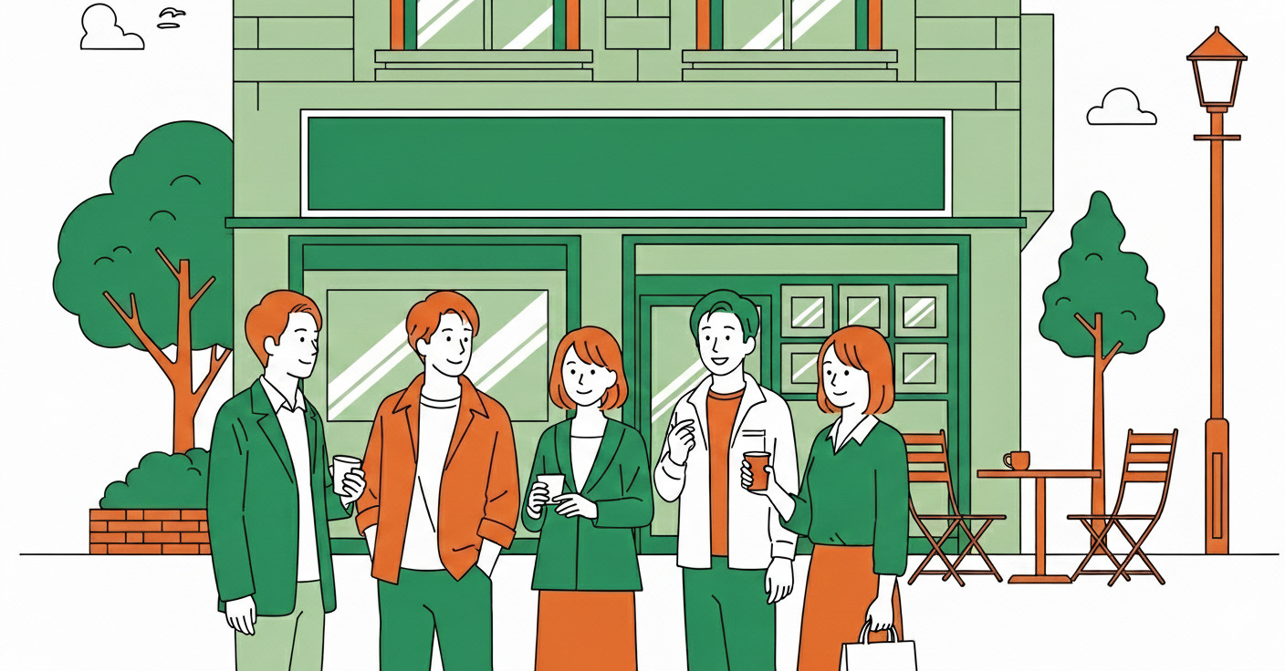 地域に詳しい不動産会社のスタッフと話す顧客のイメージ