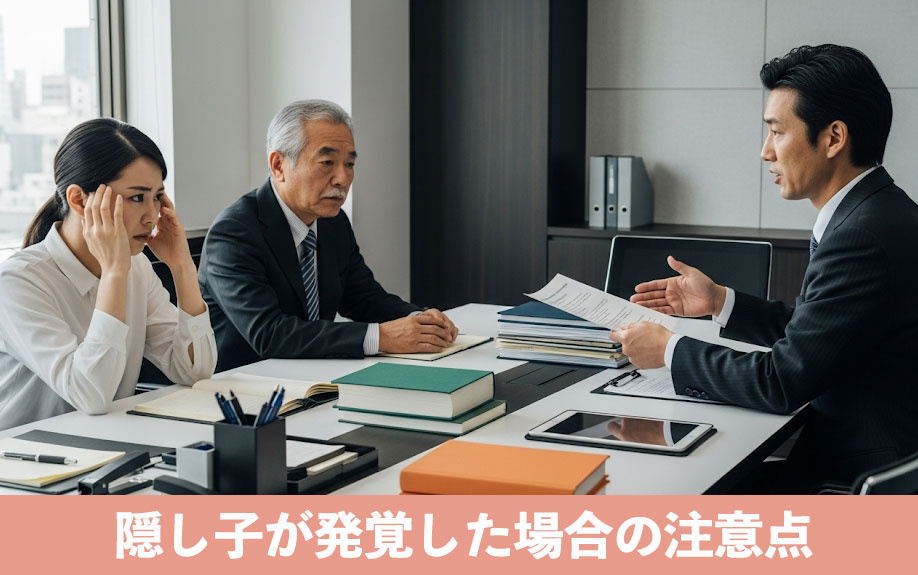 隠し子が発覚した場合の注意点について