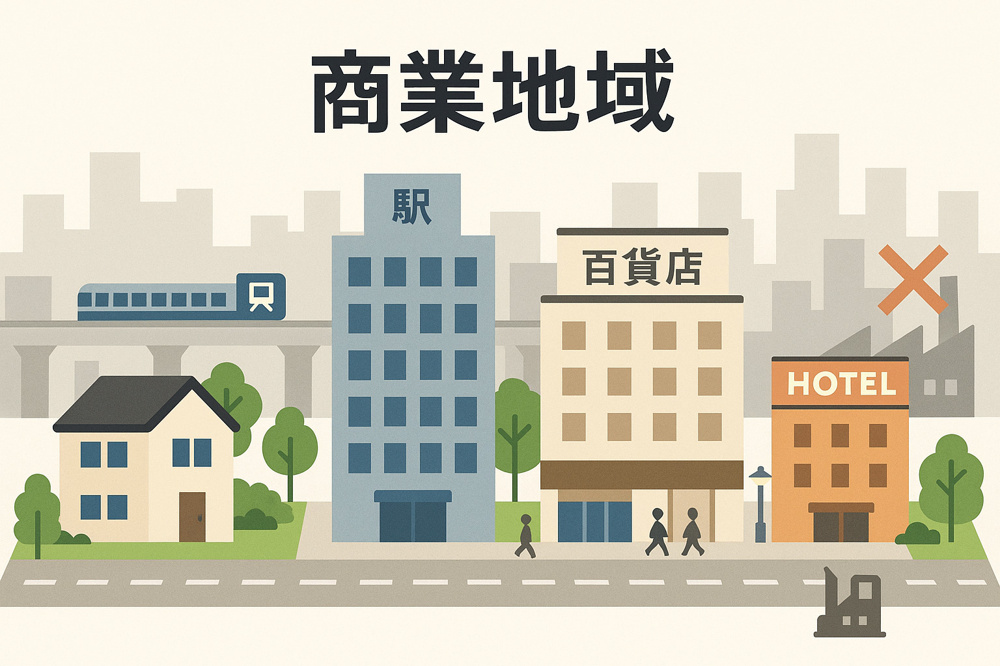  不動産 商業地域とは？ 都市の中心を支える用途地域の画像