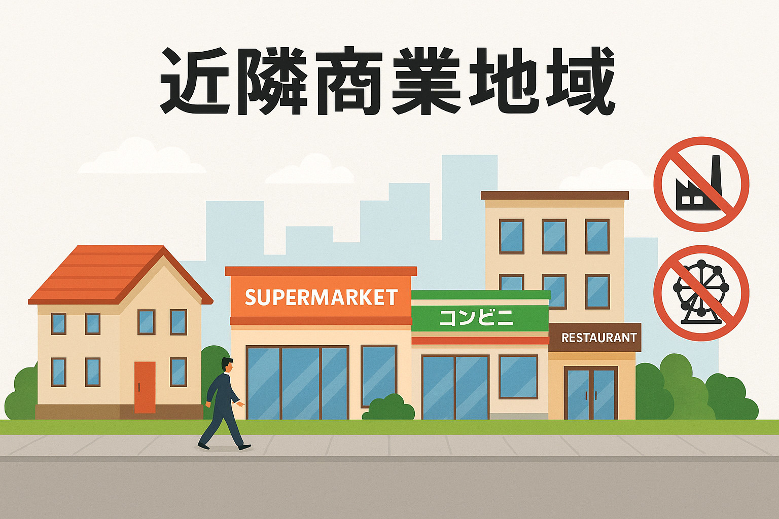  不動産 近隣商業地域とは？ 住宅街を支える身近な商業エリアの画像