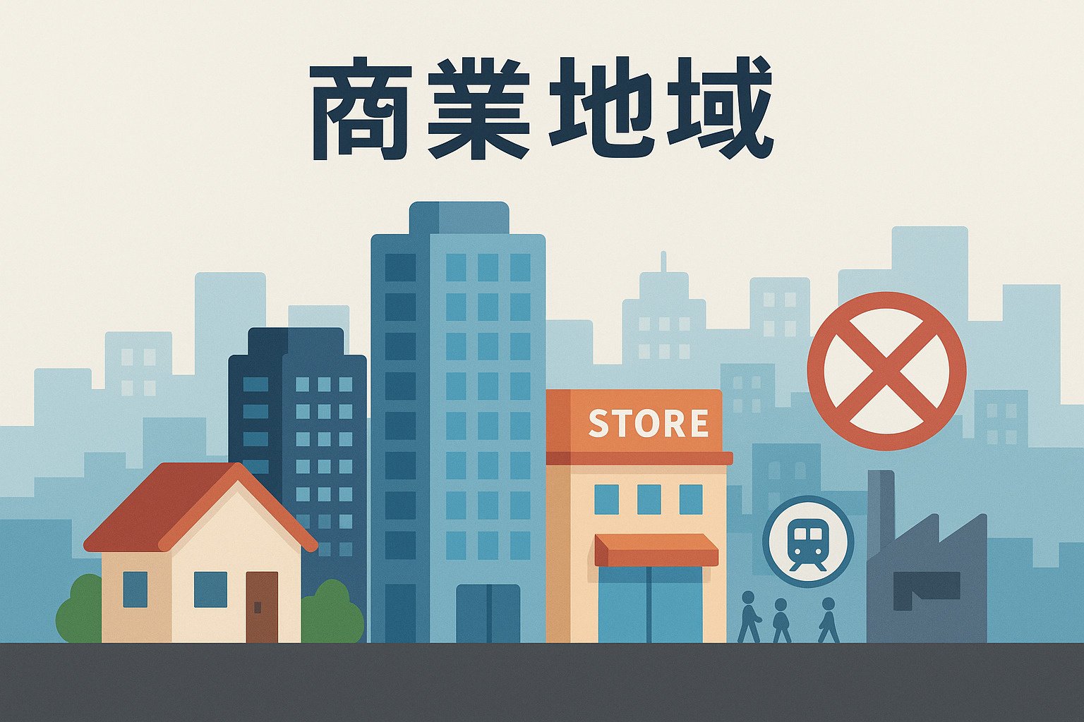  不動産 商業地域とは？ 都市の中心を支える用途地域の画像