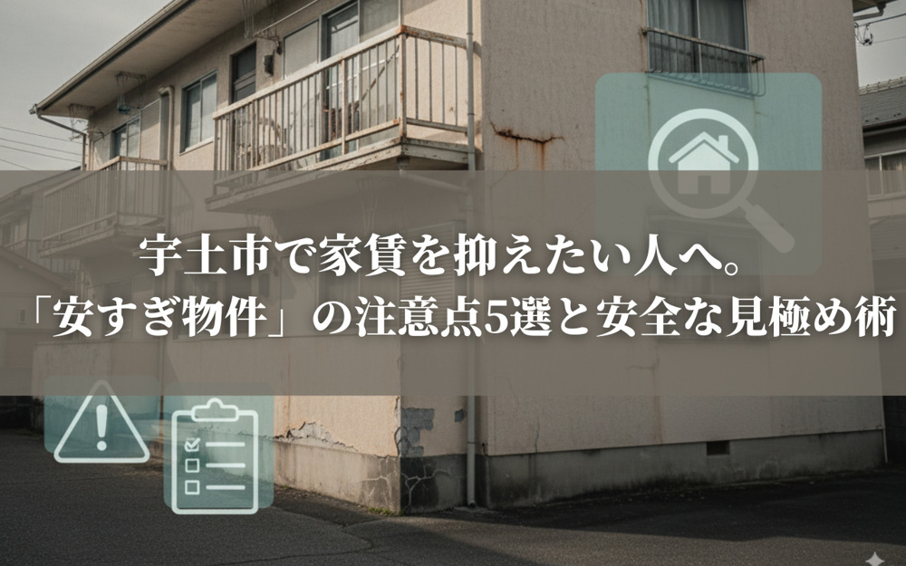宇土市で家賃を抑えたい人へ。「安すぎ物件」の注意点5選と安全な見極め術の画像