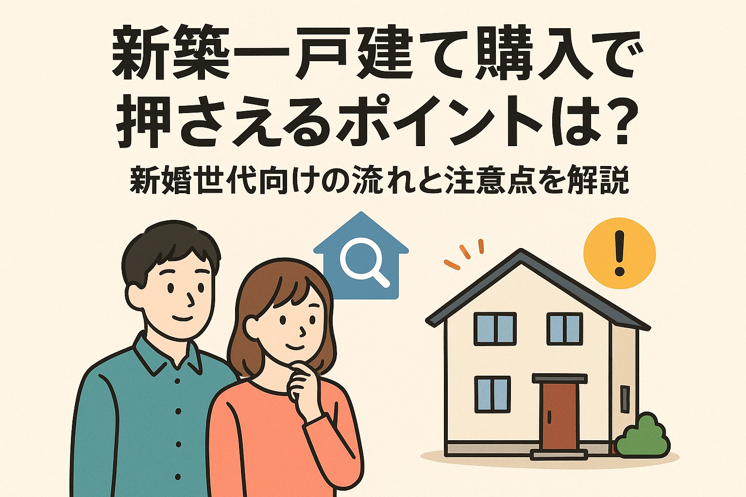 新築一戸建て購入で押さえるポイントは？新婚世代向けの流れと注意点を解説の画像