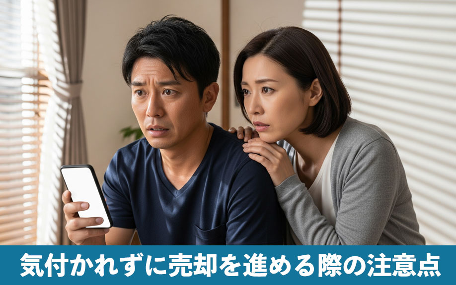 気付かれずに売却を進める際の注意点