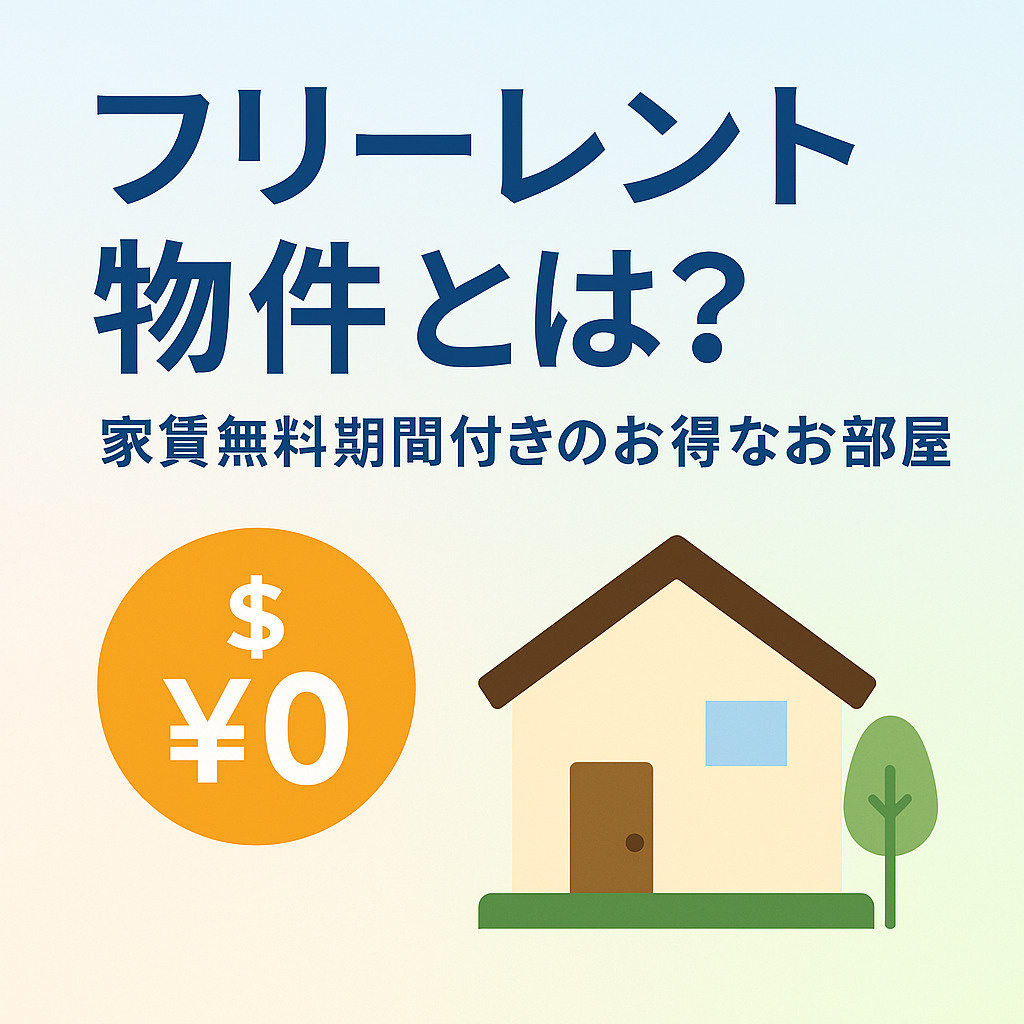 「フリーレント物件とは？メリットと注意点を解説！」の画像