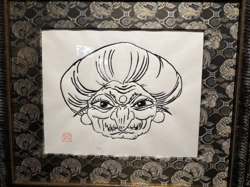 土砂降りの中の画像