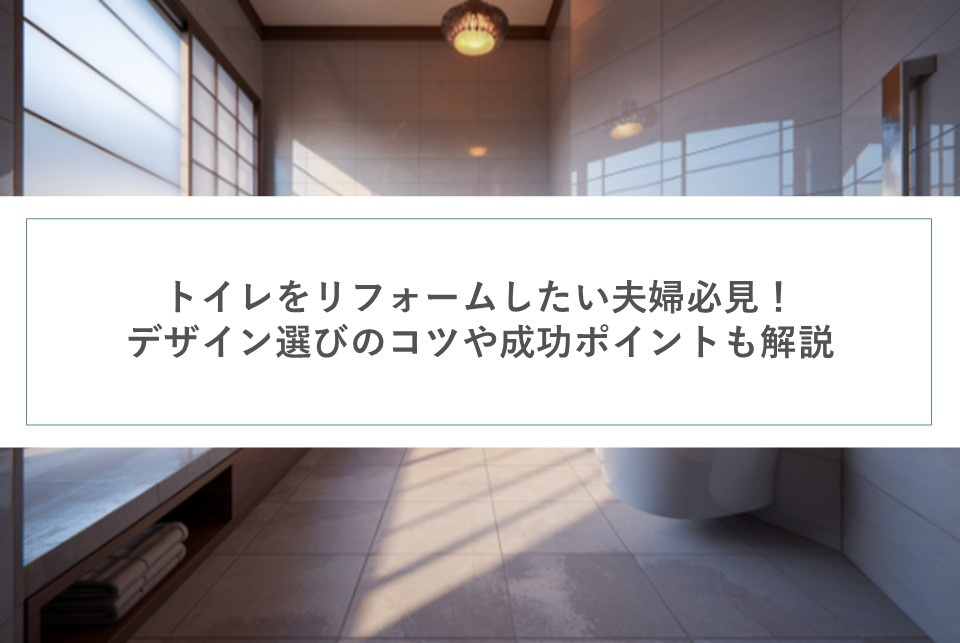 トイレをリフォームしたい夫婦必見！デザイン選びのコツや成功ポイントも解説の画像