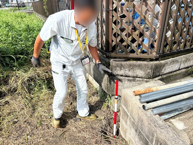 【弥富市不動産売却】境界立会い確認の画像