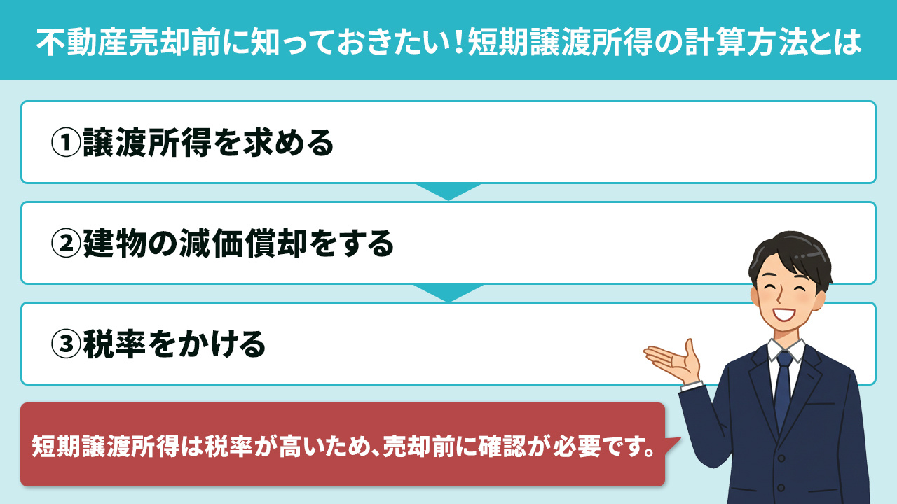 不動産売却前に知っておきたい！短期譲渡所得の計算方法とは