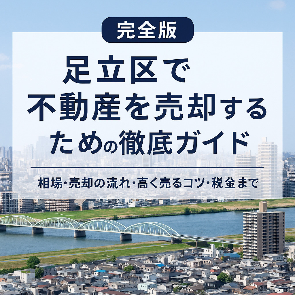 【完全版】足立区で不動産を売却するための徹底ガイド  〜相場・売却の流れ・高く売るコツ・税金まで〜の画像