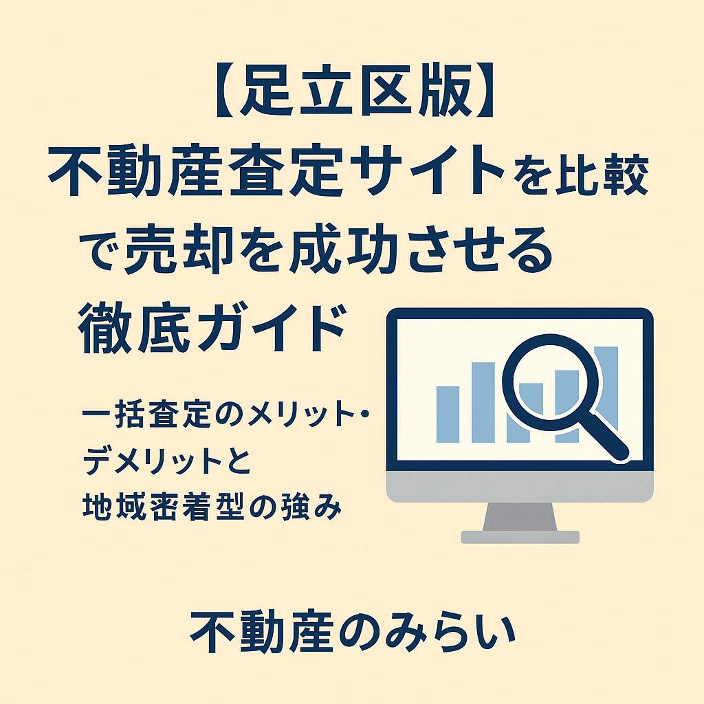 【足立区版】不動産査定サイトを比較して売却を成功させる徹底ガイド 〜一括査定のメリット・デメリットと地域密着型の強み〜の画像