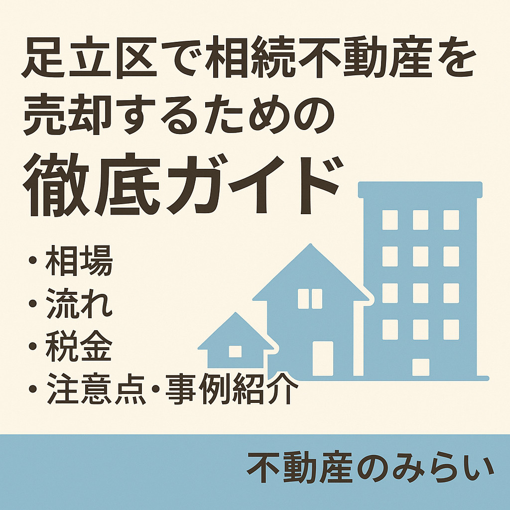 【足立区版】相続不動産を売却するための徹底ガイド  〜相場・流れ・税金・注意点・事例紹介〜の画像