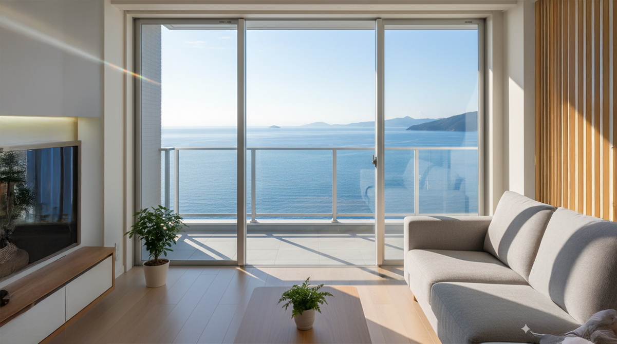 芦屋のマンションから望むオーシャンビュー