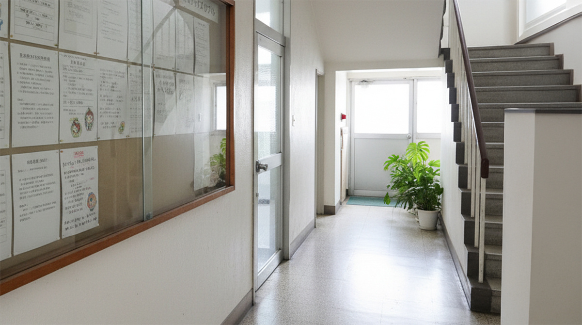 管理が行き届いたマンションの共用部