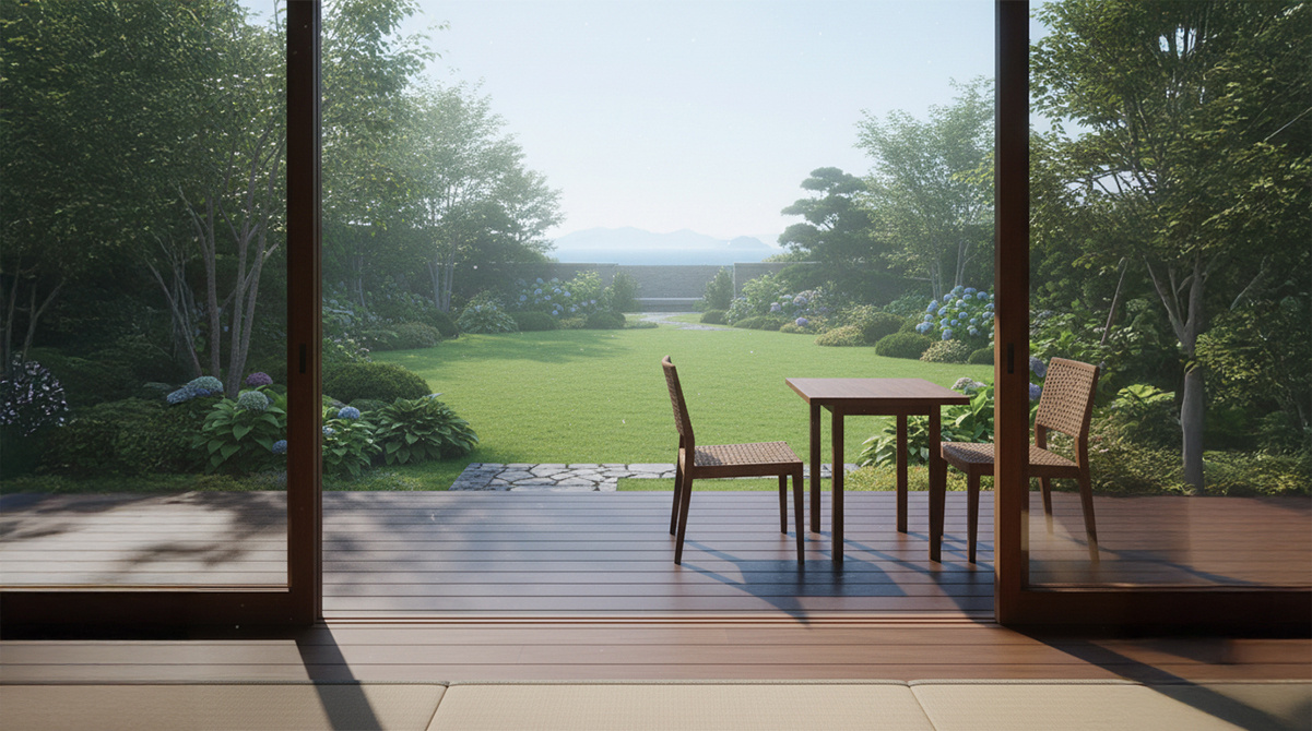 静かな部屋でリラックスする女性