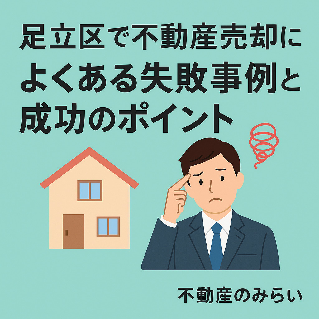 【足立区版】不動産売却でよくある失敗事例と成功のポイント  〜相続・査定・広告戦略から学ぶ実例と対策〜の画像