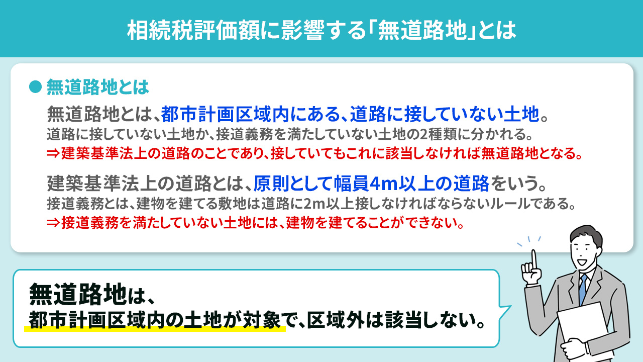 相続税評価額に影響する「無道路地」とは