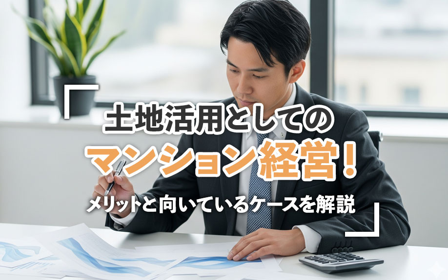 土地活用としてのマンション経営！メリットと向いているケースを解説の画像