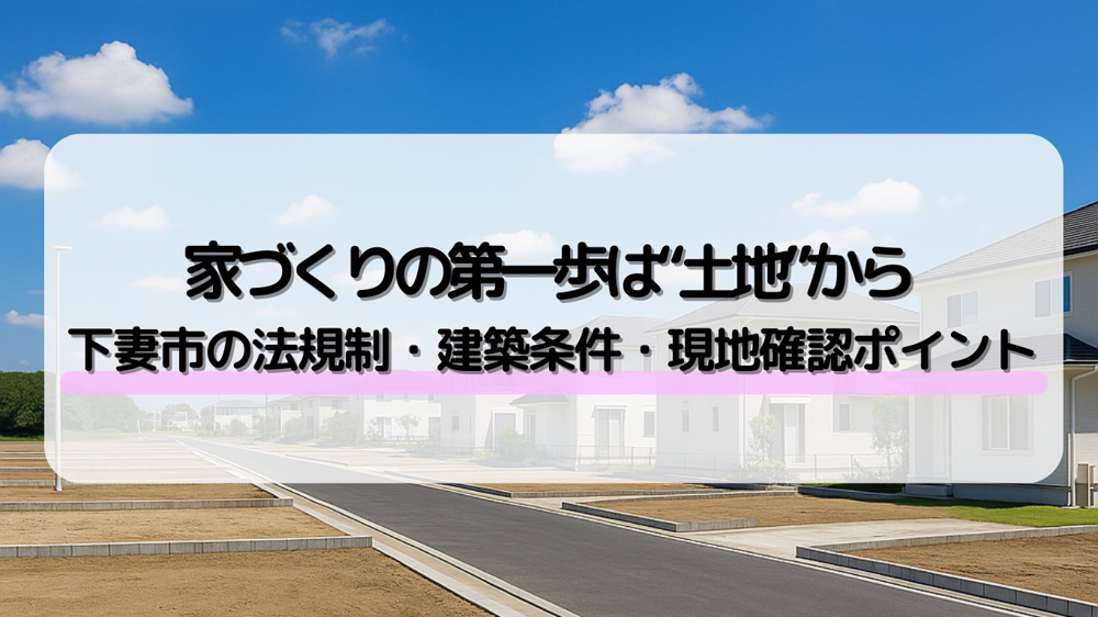下妻市で土地選びや家づくりを始めるには？購入ポイントや建築条件も解説の画像