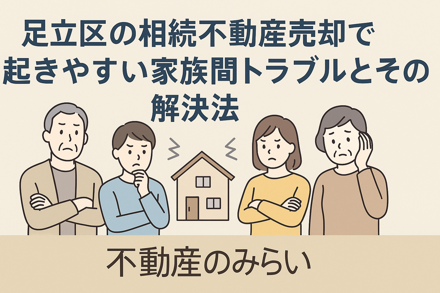 【足立区版】相続不動産売却で起きやすい家族間トラブルとその解決法  〜円満な相続と不動産売却のために知っておきたいポイント〜の画像