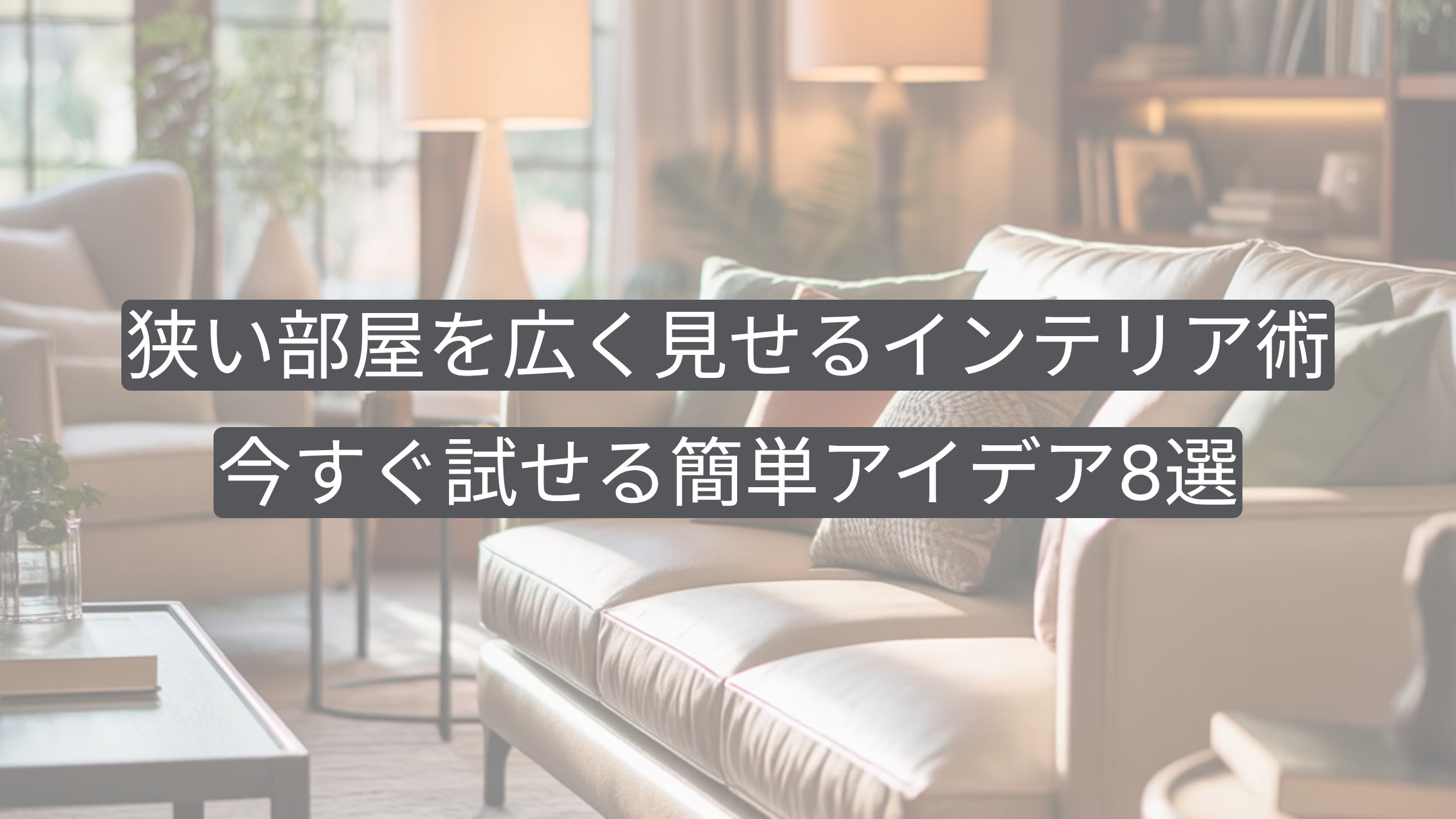 狭い部屋を広く見せるインテリア術｜今すぐ試せる簡単アイデア8選の画像