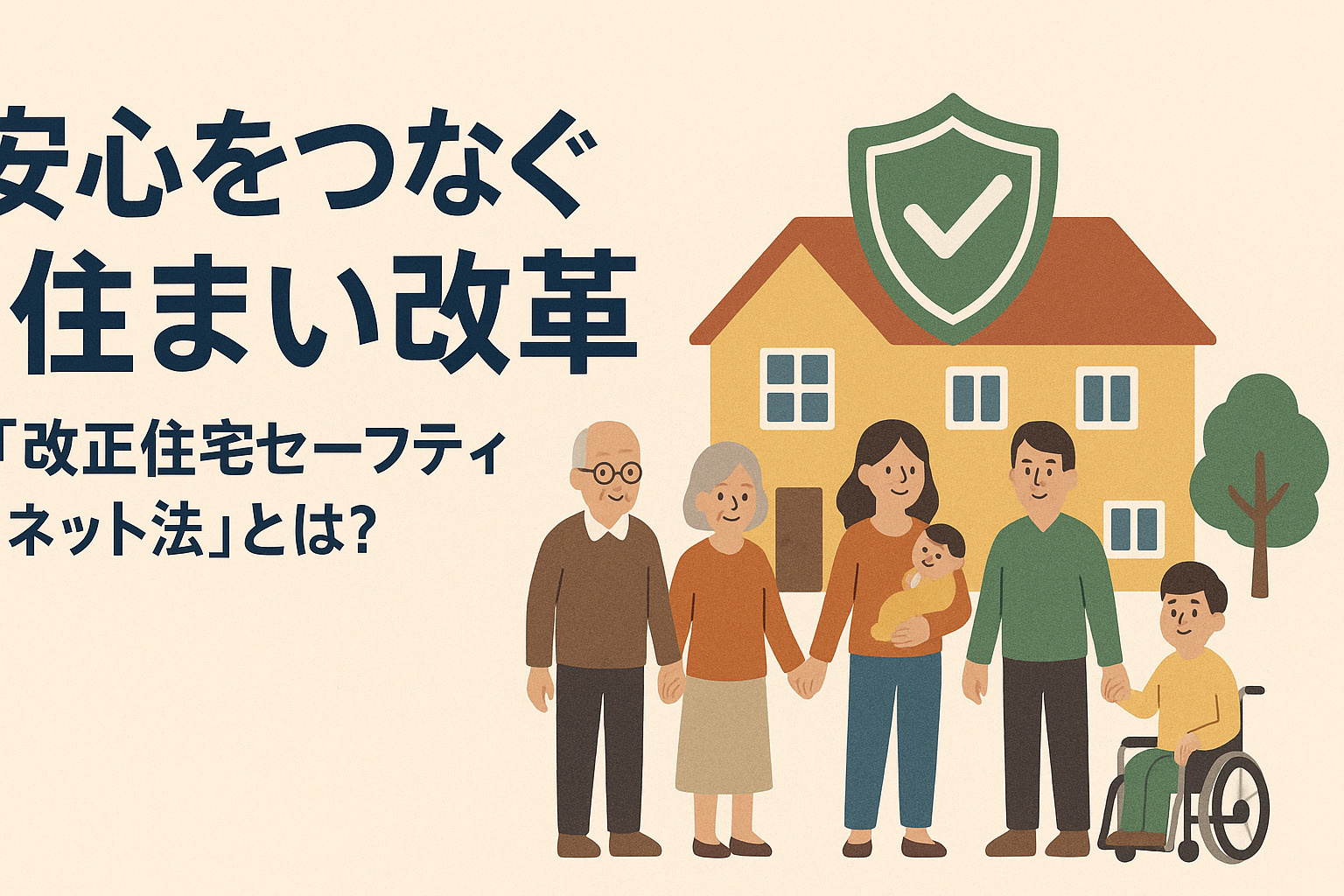 安心をつなぐ住まい改革「改正住宅セーフティネット法」とは?の画像
