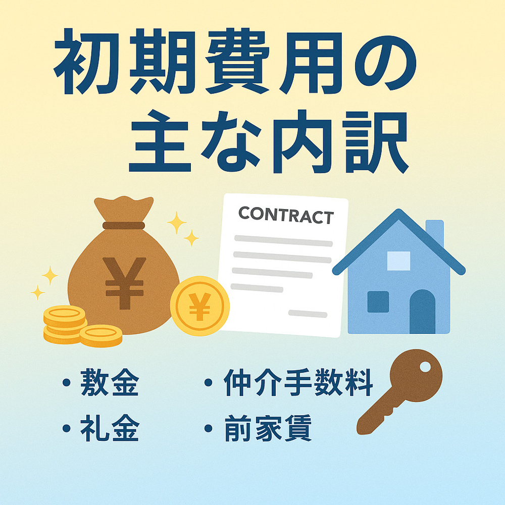 「エステートなごみが解説！初期費用の主な内訳」 の画像