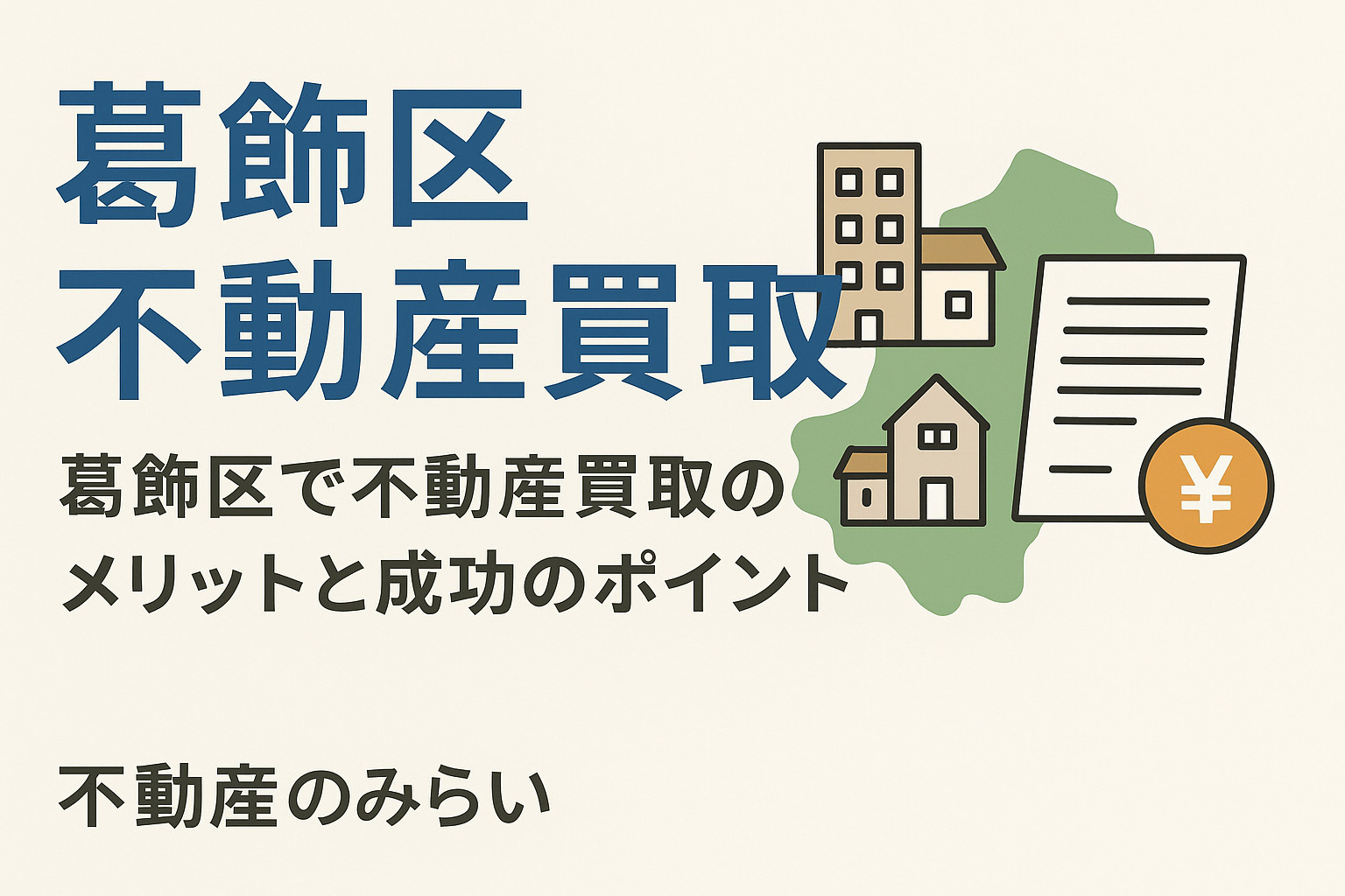 【葛飾区版】不動産買取のメリットと成功のポイント 〜仲介ではなく「買取」を選ぶべきケースとは〜の画像