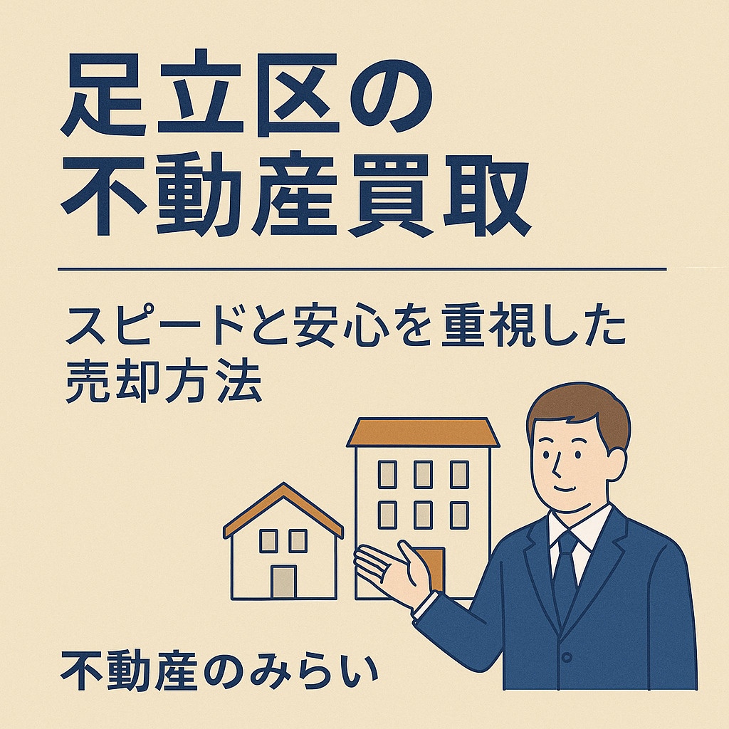 【足立区版】不動産買取のメリットと成功のポイント 〜スピードと安心を重視した売却方法〜の画像