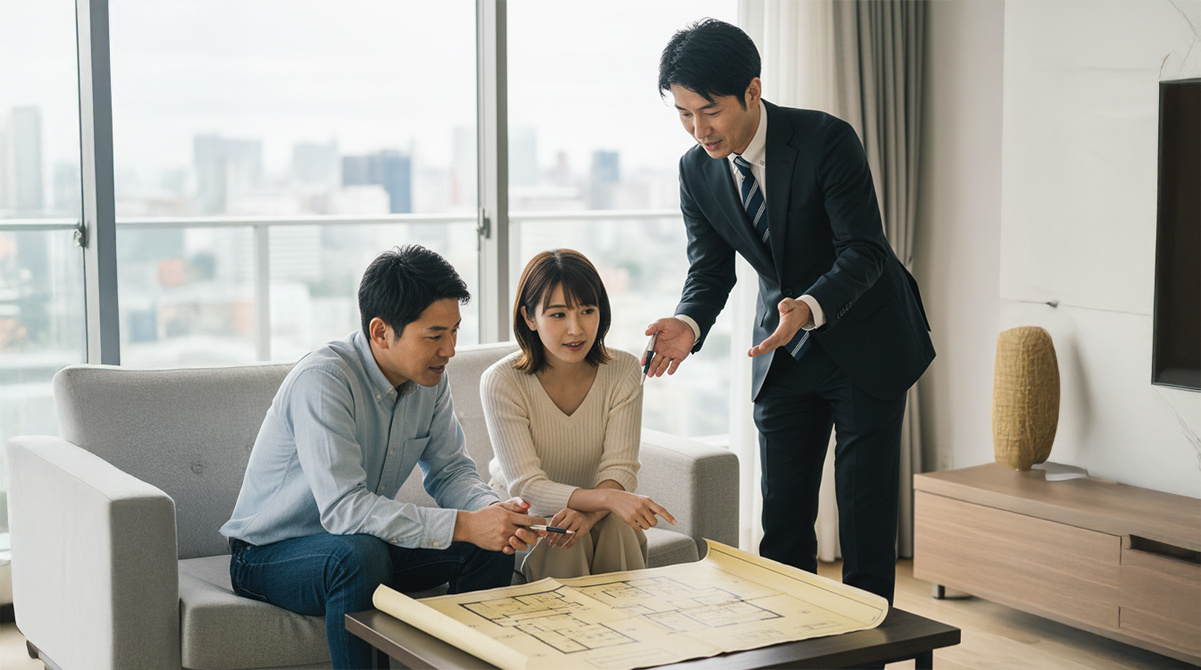 リノベーションの相談をする夫婦