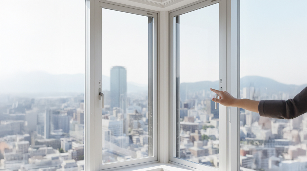 断熱対策がされた角部屋の窓