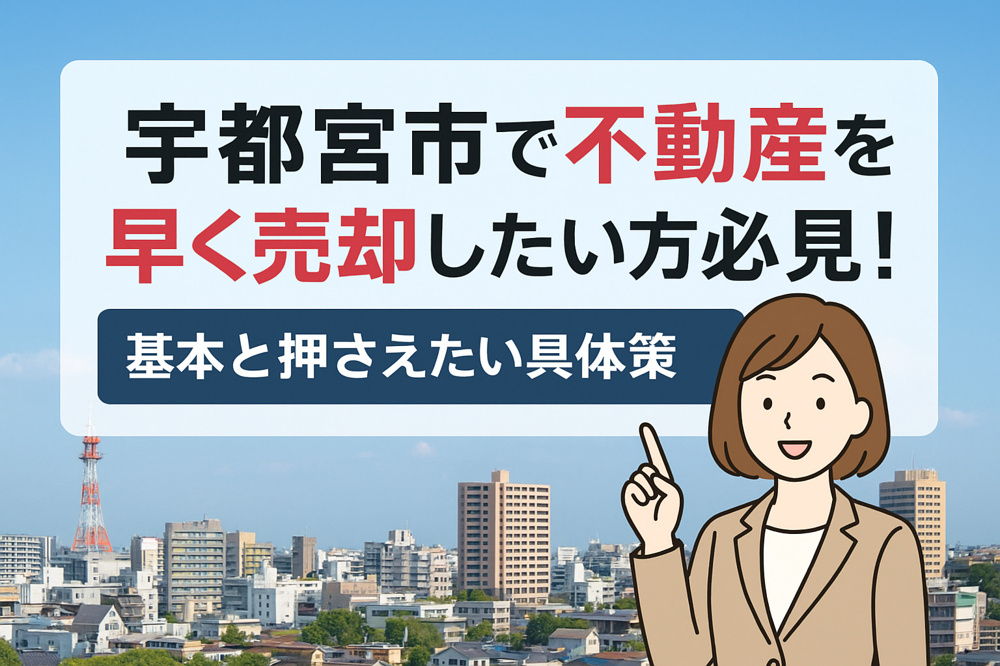 宇都宮市で不動産を早く売却したい方必見！基本と押さえたい具体策をご紹介の画像