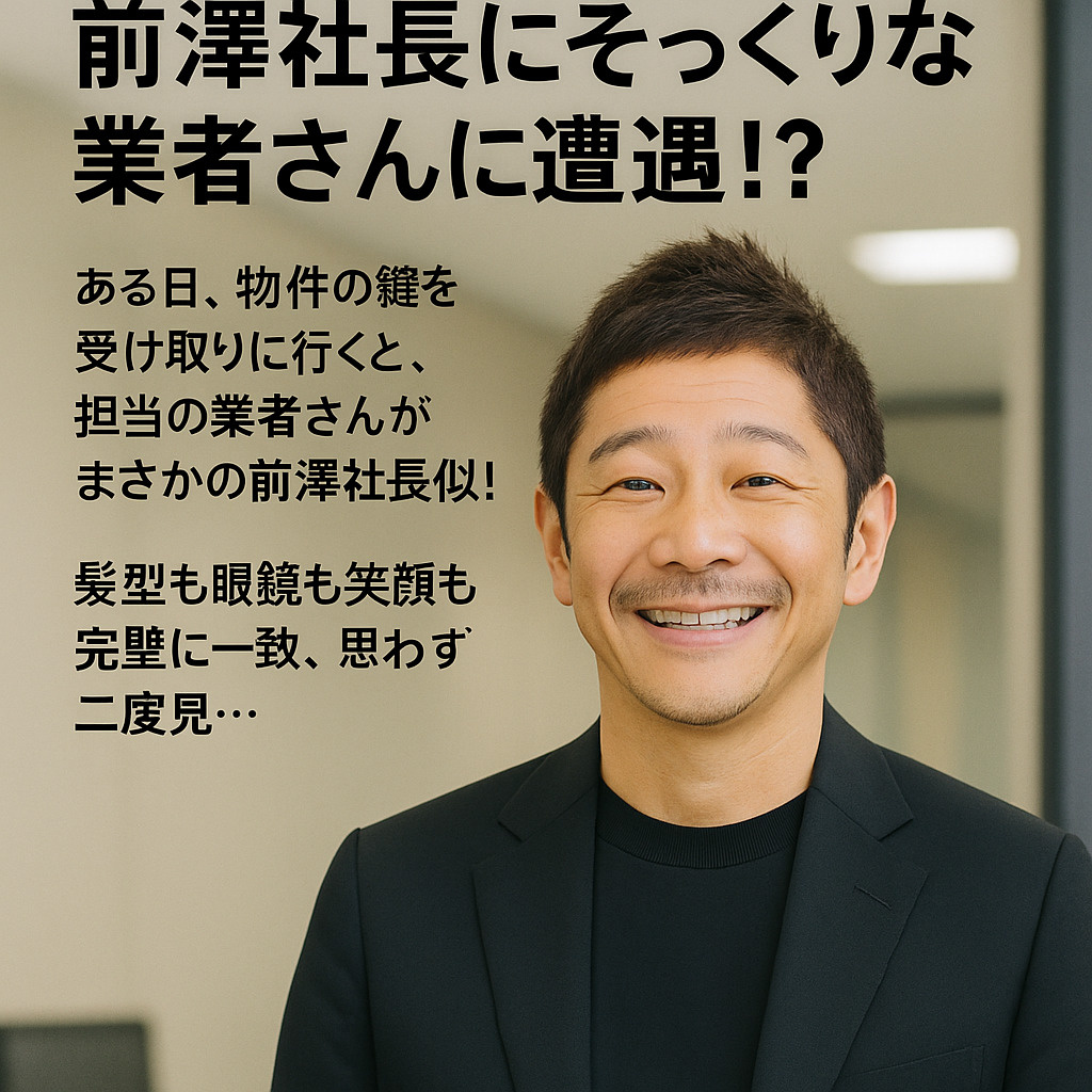 「まさかの遭遇！？物件鍵取りに行ったら前園社長にそっくりな人が…」の画像