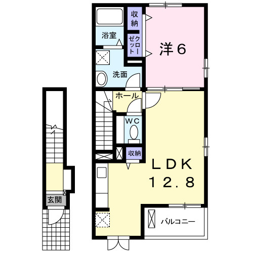 1LDKの間取り図