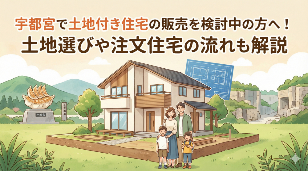 宇都宮で土地付き住宅の販売を検討中の方へ！ 土地選びや注文住宅の流れも解説の画像