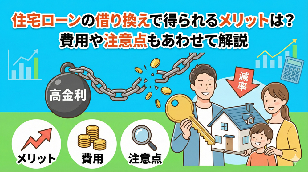 住宅ローンの借り換えで得られるメリットは？費用や注意点もあわせて解説の画像