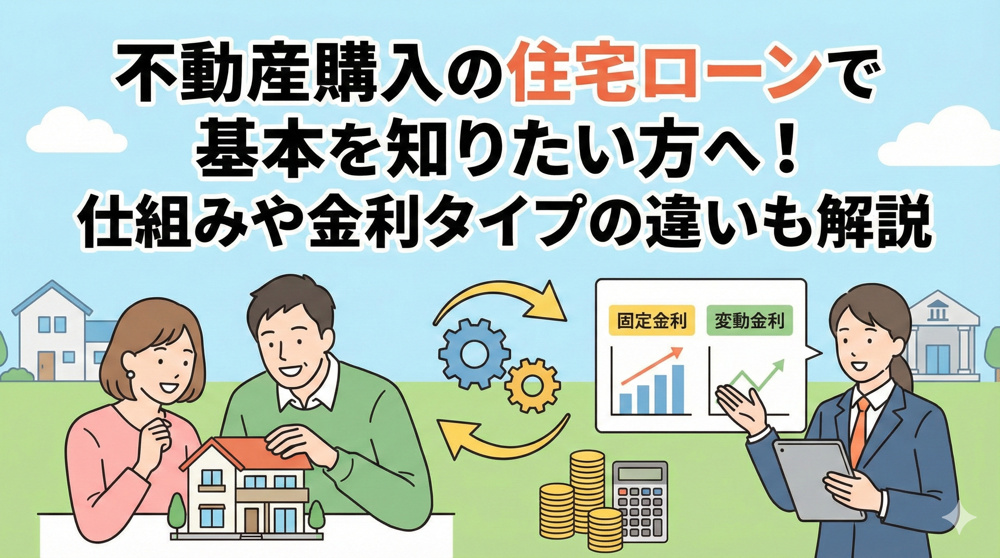 不動産購入の住宅ローンで基本を知りたい方へ！仕組みや金利タイプの違いも解説の画像