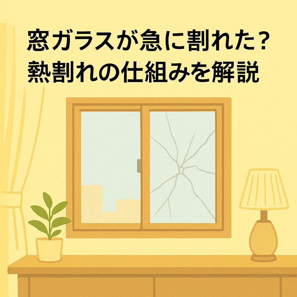 窓ガラスが急に割れた？熱割れの仕組みを解説～名古屋 My賃貸～の画像