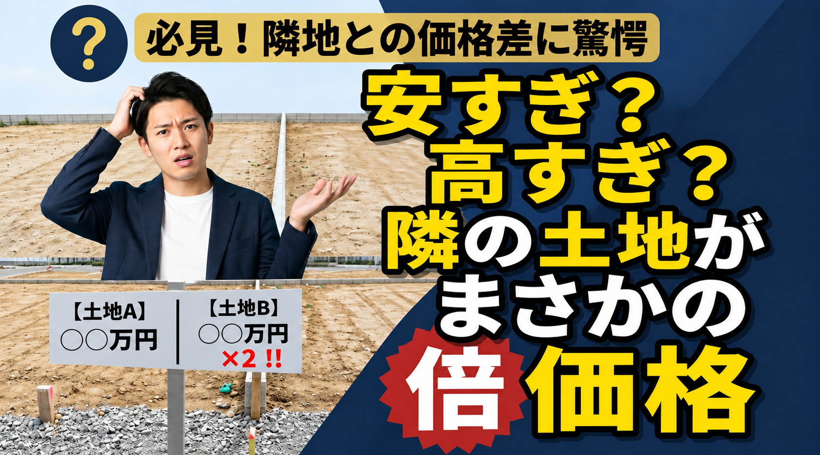 安すぎ？高すぎ？隣の土地がまさかの倍価格の画像