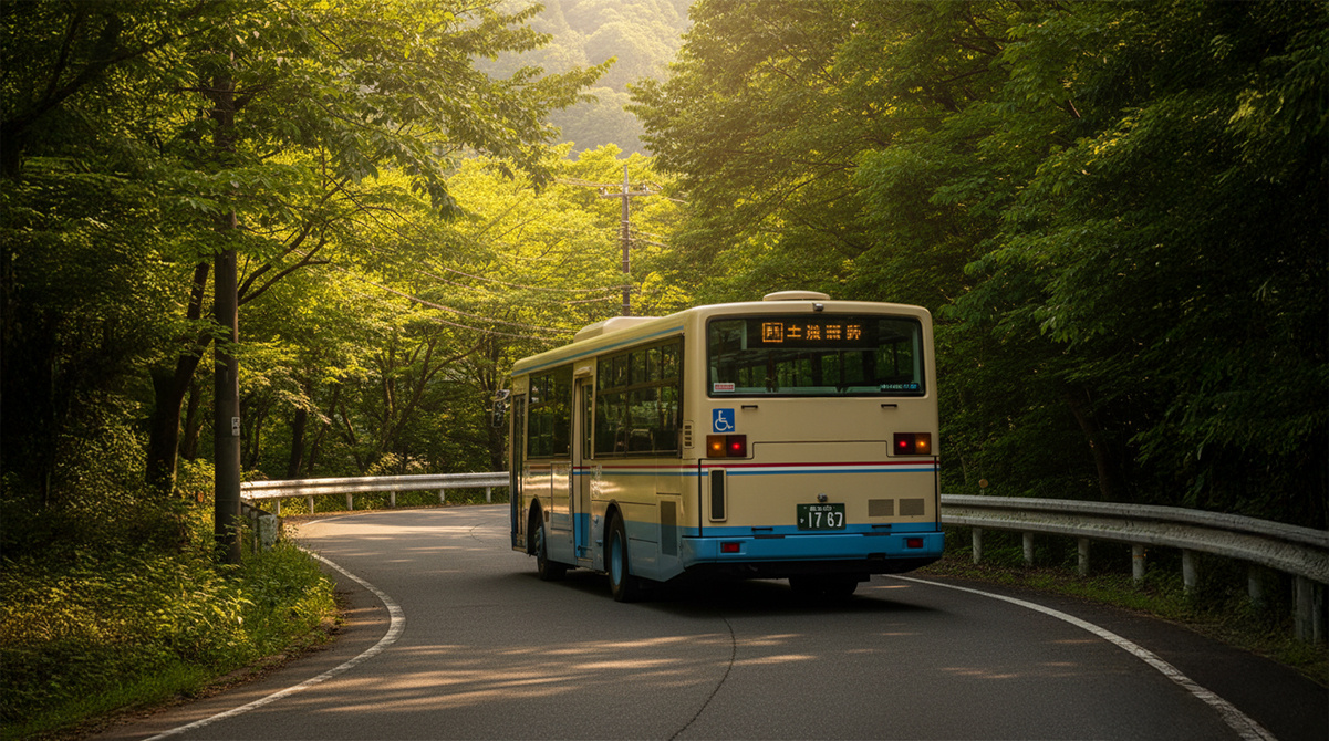 芦屋山手を走るバス