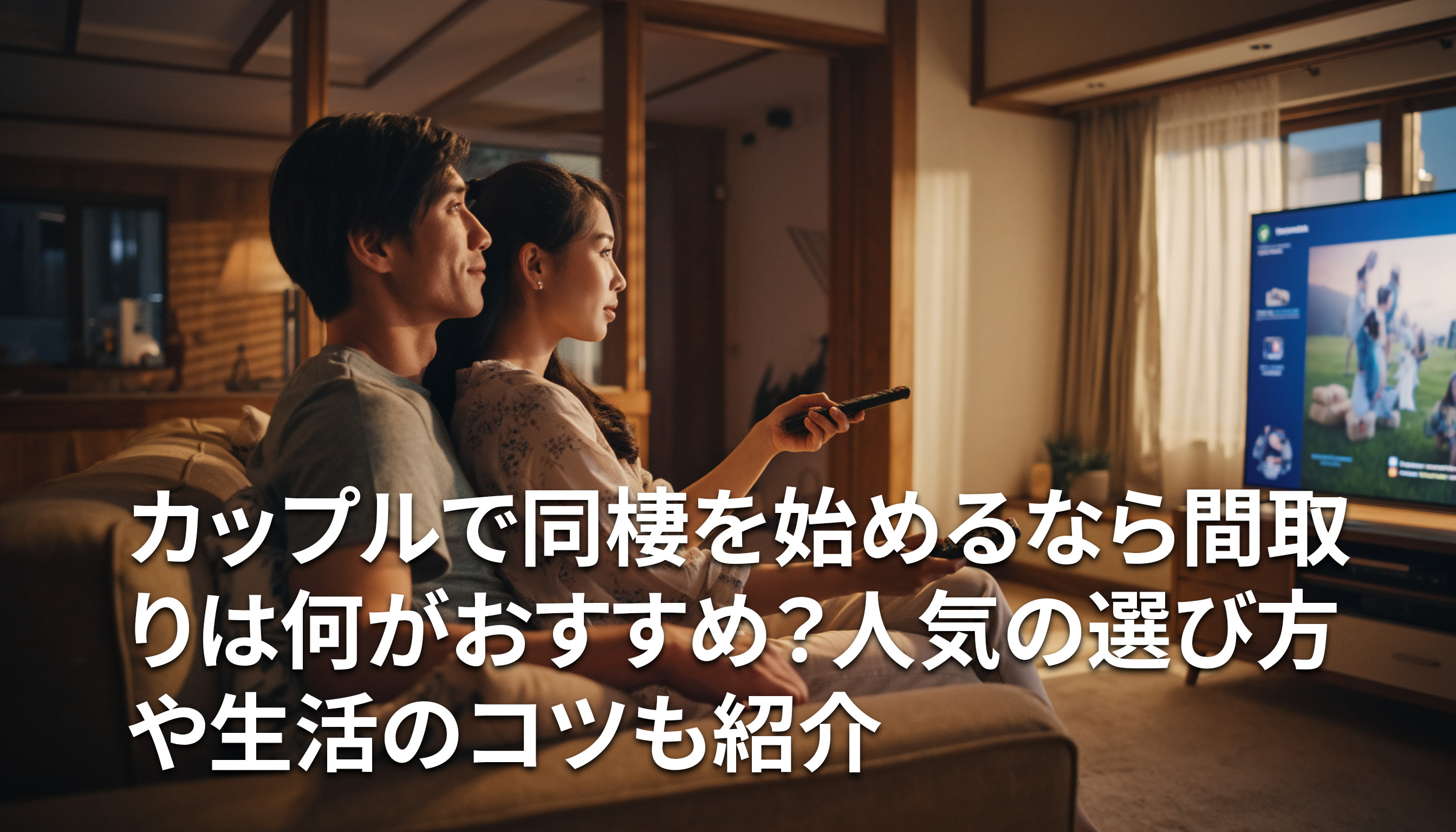 カップルで同棲を始めるなら間取りは何がおすすめ？人気の選び方や生活のコツも紹介の画像