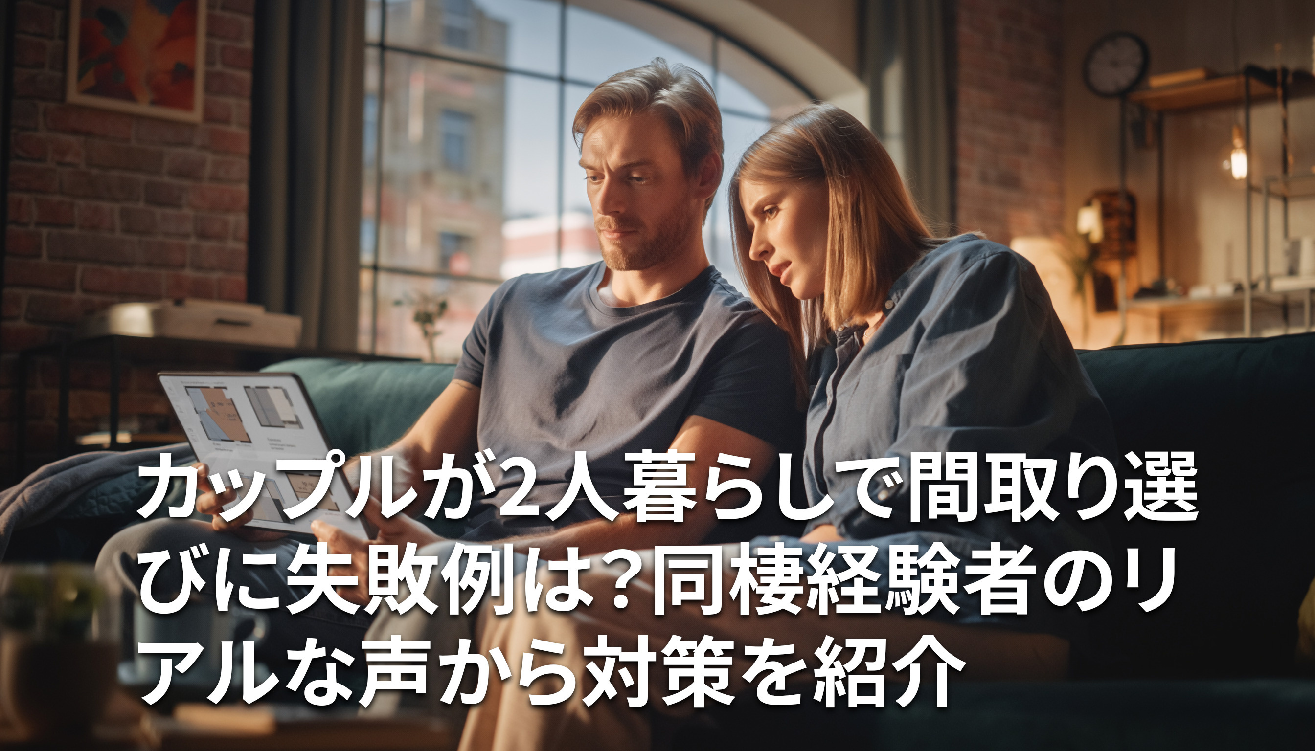 カップルが2人暮らしで間取り選びに失敗例は？同棲経験者のリアルな声から対策を紹介の画像