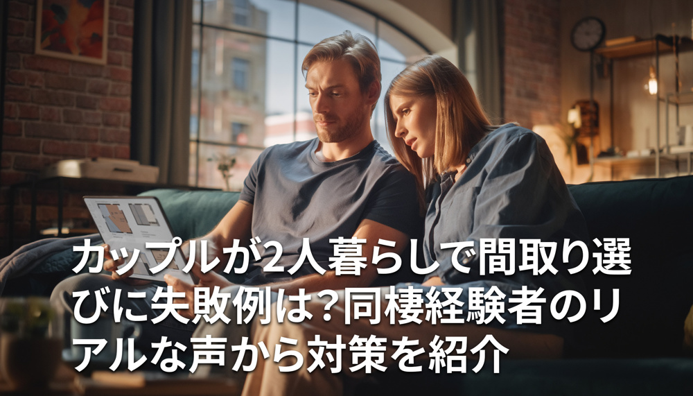 カップルが2人暮らしで間取り選びに失敗例は？同棲経験者のリアルな声から対策を紹介の画像