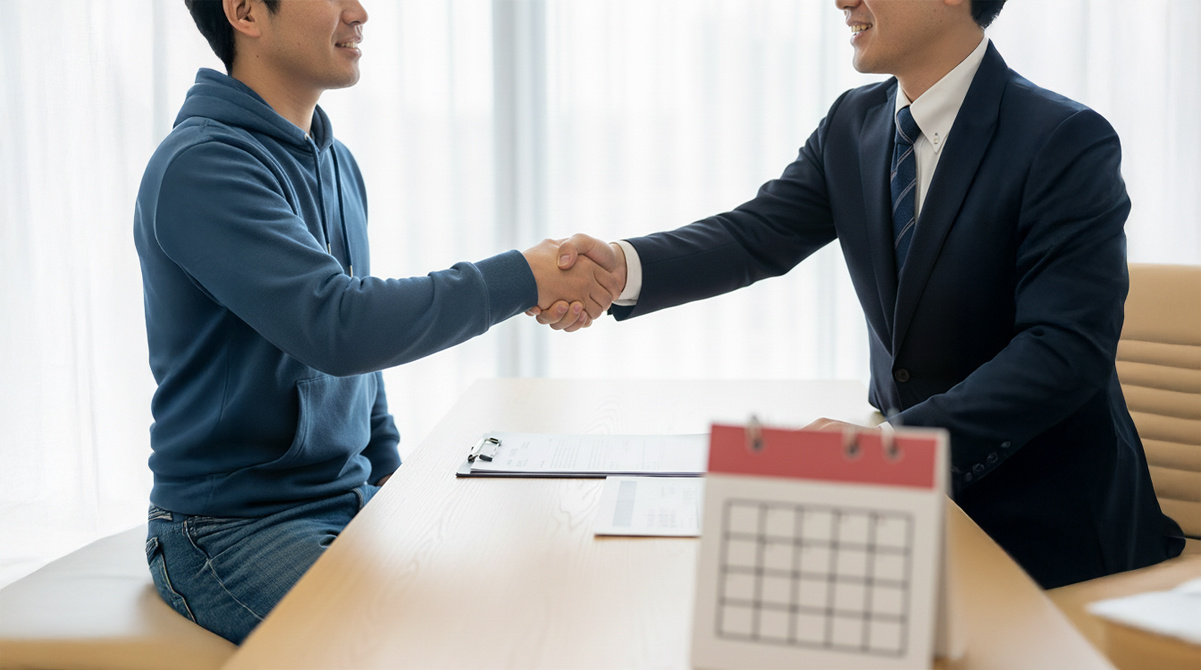 不動産買取の契約成立シーン