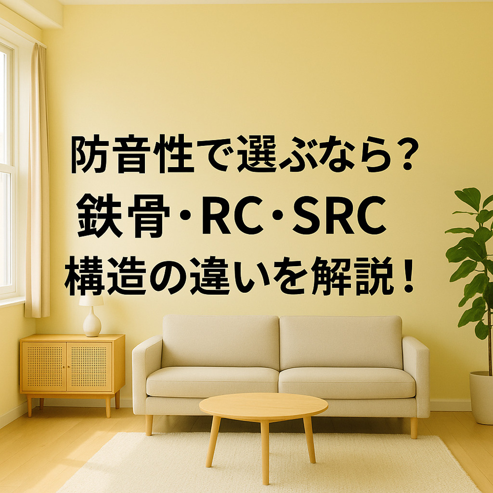 防音性で選ぶなら？鉄骨・RC・SRC構造の違いを解説！の画像