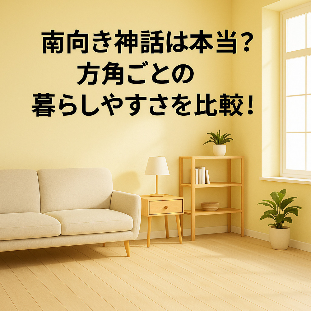 南向き神話は本当？方角ごとの暮らしやすさを比較！の画像