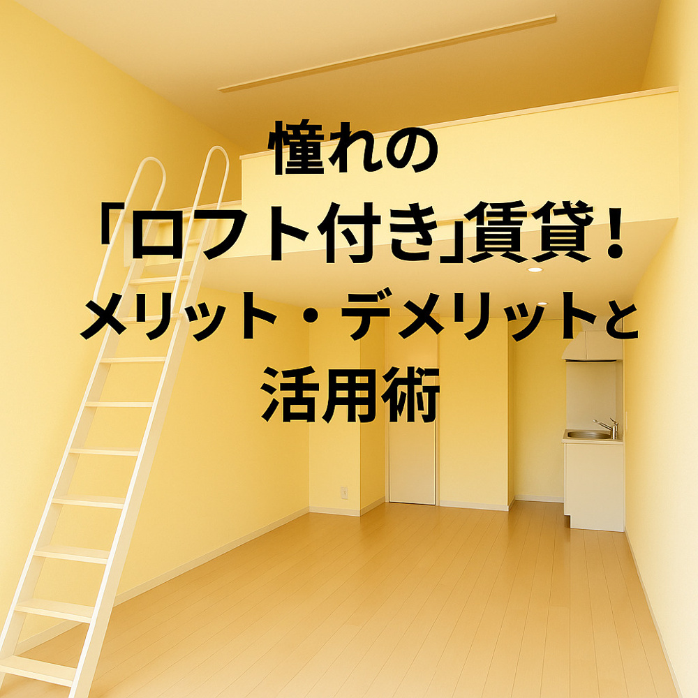 憧れの「ロフト付き」賃貸！メリット・デメリットと活用術～名古屋My賃貸～の画像