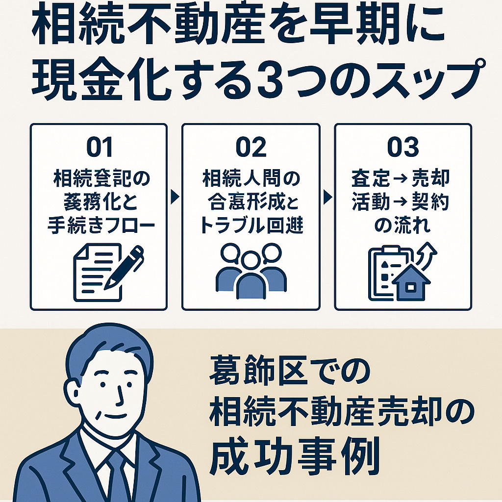 【葛飾区 不動産売却】相続不動産を早期に現金化する3つのステップの画像