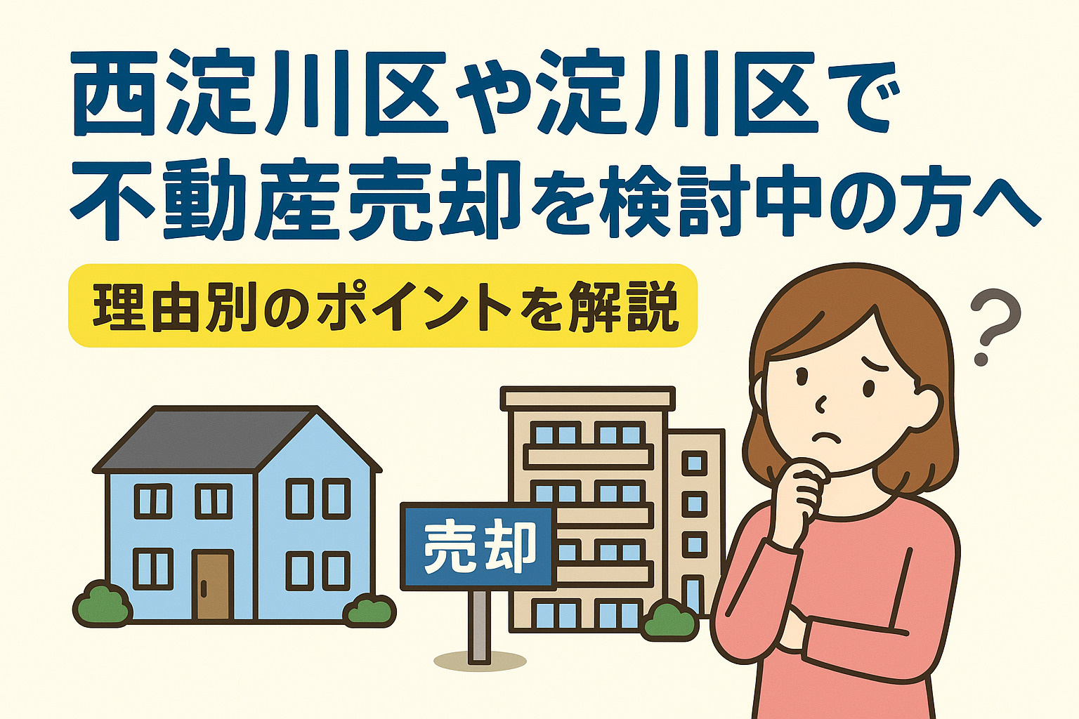 西淀川区や淀川区で不動産売却を検討中の方へ！理由別のポイントを解説の画像