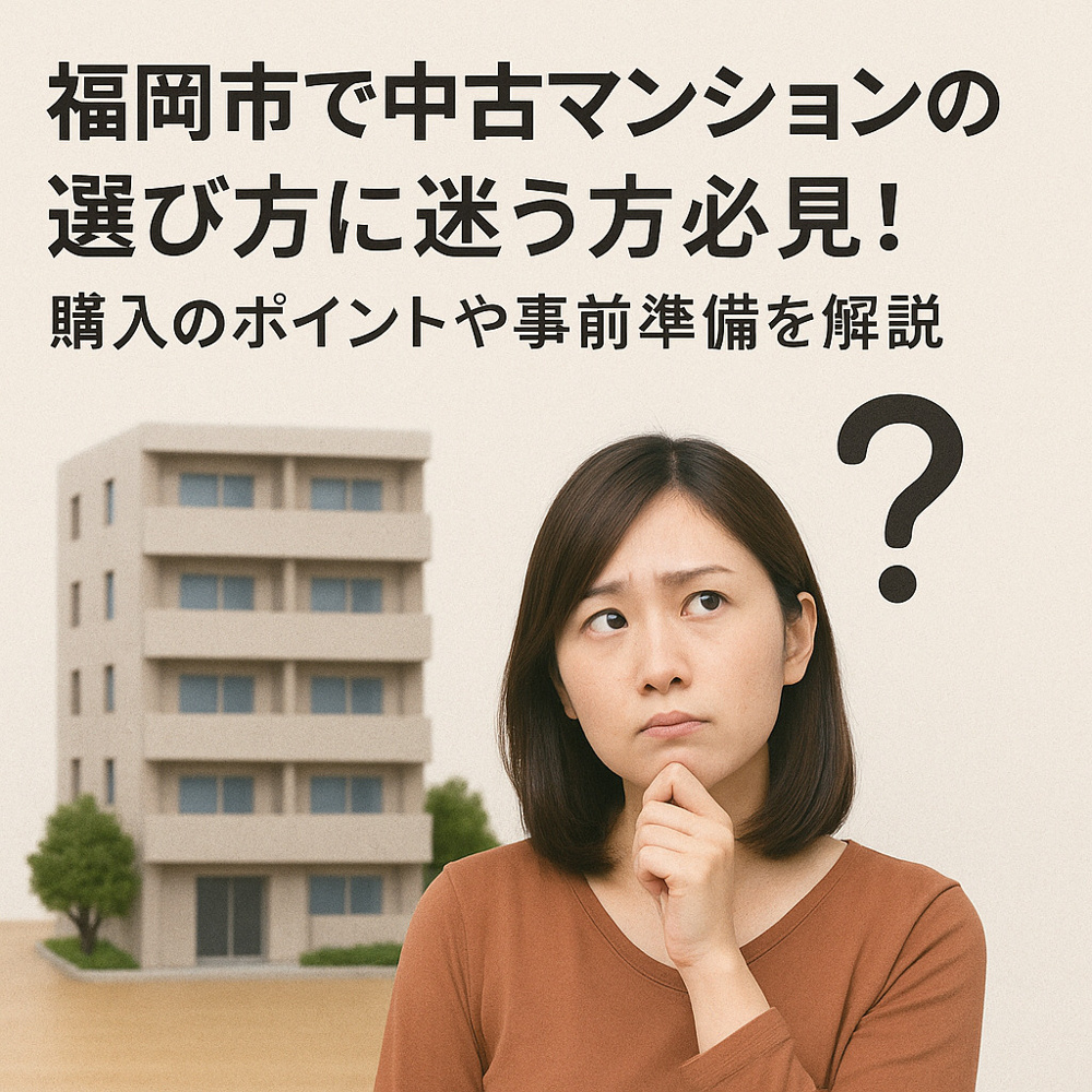 福岡市で中古マンションの選び方に迷う方必見！購入のポイントや事前準備を解説の画像